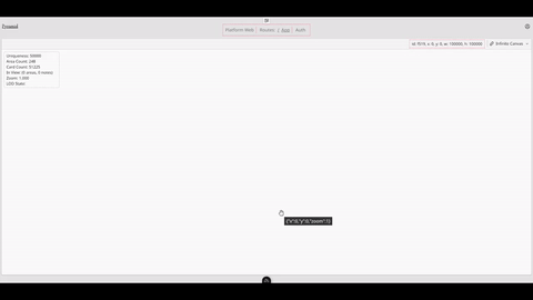 Handling Thousands Cards on an Infinite Canvas
